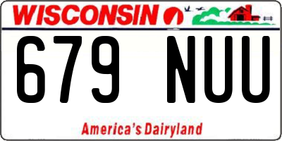 WI license plate 679NUU