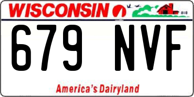 WI license plate 679NVF