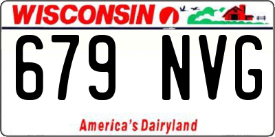 WI license plate 679NVG