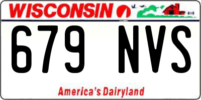 WI license plate 679NVS