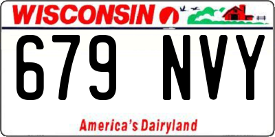 WI license plate 679NVY
