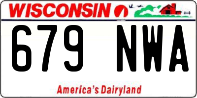WI license plate 679NWA