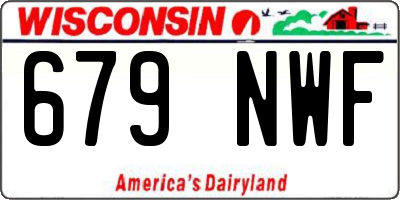 WI license plate 679NWF