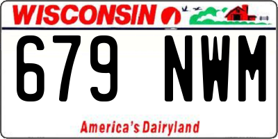 WI license plate 679NWM