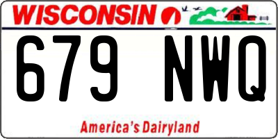 WI license plate 679NWQ