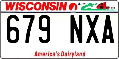 WI license plate 679NXA