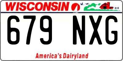 WI license plate 679NXG