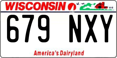 WI license plate 679NXY