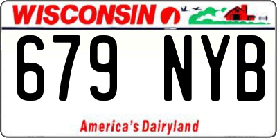 WI license plate 679NYB