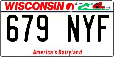 WI license plate 679NYF