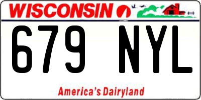 WI license plate 679NYL