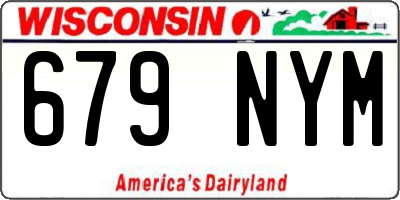 WI license plate 679NYM