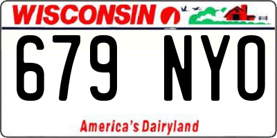 WI license plate 679NYO