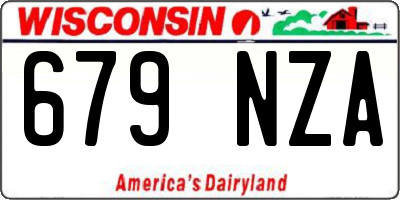 WI license plate 679NZA