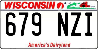 WI license plate 679NZI