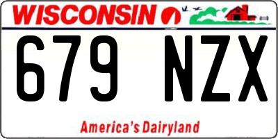 WI license plate 679NZX