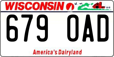 WI license plate 679OAD