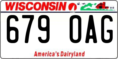 WI license plate 679OAG