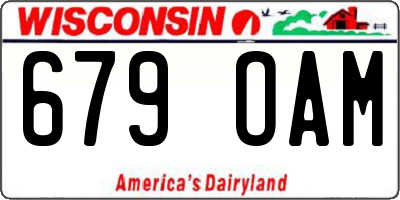 WI license plate 679OAM