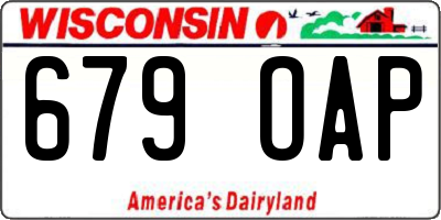 WI license plate 679OAP
