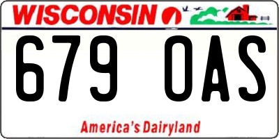WI license plate 679OAS