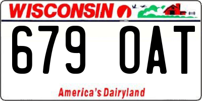 WI license plate 679OAT