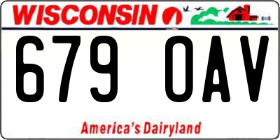 WI license plate 679OAV