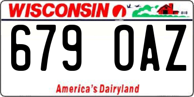 WI license plate 679OAZ