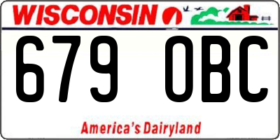 WI license plate 679OBC
