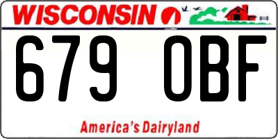WI license plate 679OBF