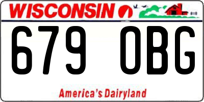 WI license plate 679OBG