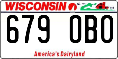 WI license plate 679OBO