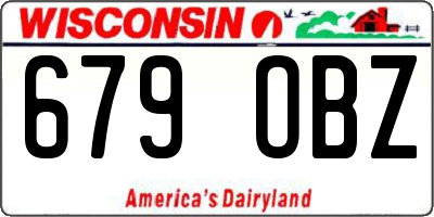 WI license plate 679OBZ