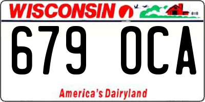 WI license plate 679OCA