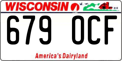 WI license plate 679OCF