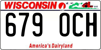 WI license plate 679OCH
