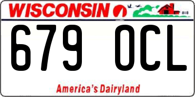 WI license plate 679OCL