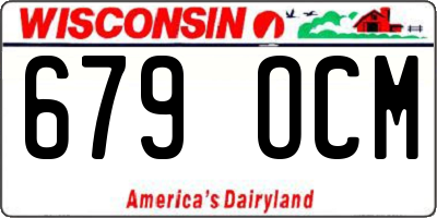 WI license plate 679OCM