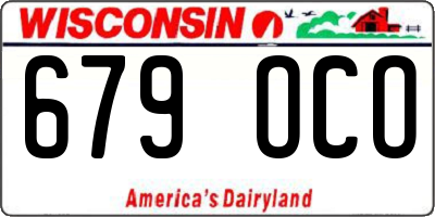 WI license plate 679OCO