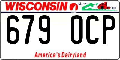 WI license plate 679OCP