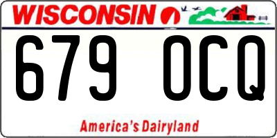 WI license plate 679OCQ