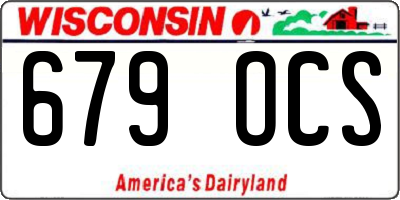 WI license plate 679OCS
