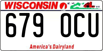 WI license plate 679OCU
