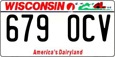 WI license plate 679OCV