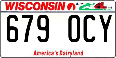 WI license plate 679OCY