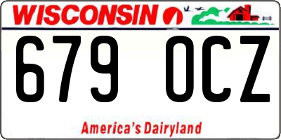 WI license plate 679OCZ