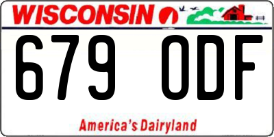 WI license plate 679ODF