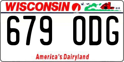 WI license plate 679ODG