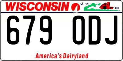 WI license plate 679ODJ