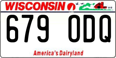 WI license plate 679ODQ